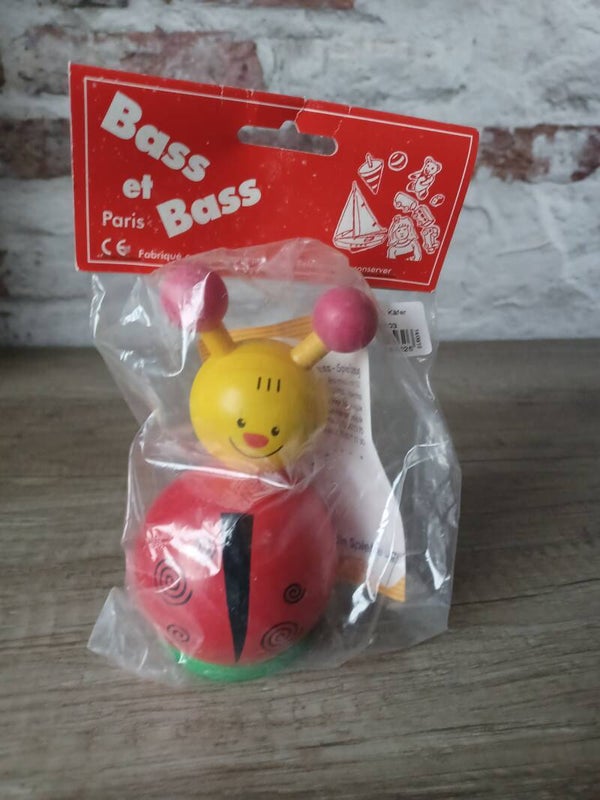 tirelire en bois coccinelle , neuf