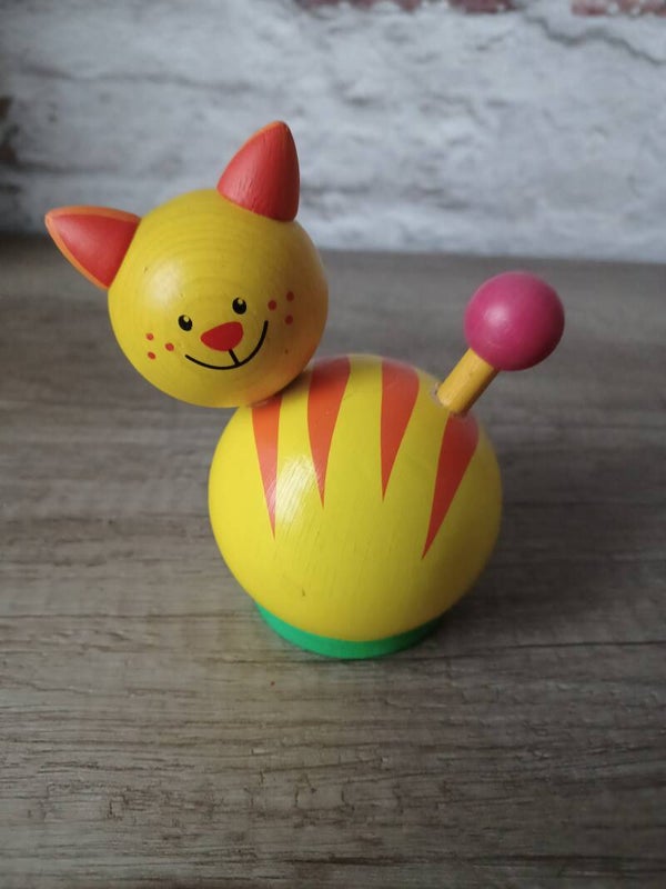 tirelire en bois chat , occasion