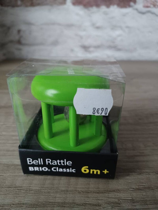 jouet bebe avec grelot , vert , neuf