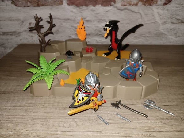 playmobil, chevaliers et dragon , occasion