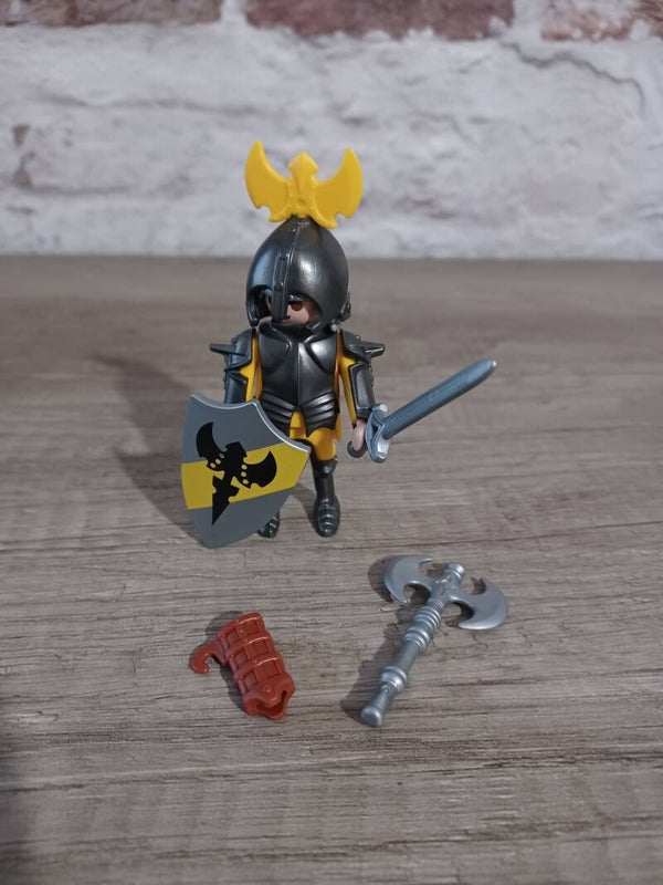 playmobil, chevalier jaune , occasion