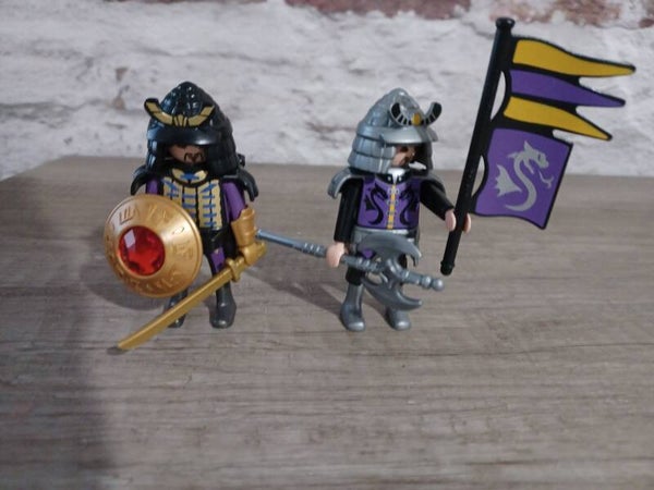 playmobil, lot de 2 guerriers asiatiques , occasion