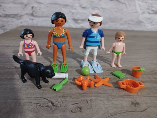 playmobil, famille a la plage  , occasion