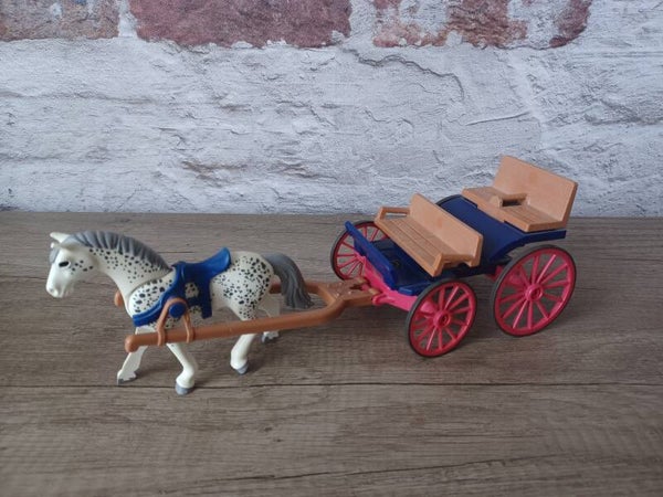 playmobil , carriole et cheval , occasion