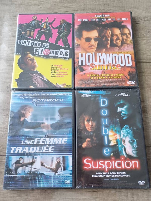 lot de 4 dvd , hollywood sunrise ... , neuf