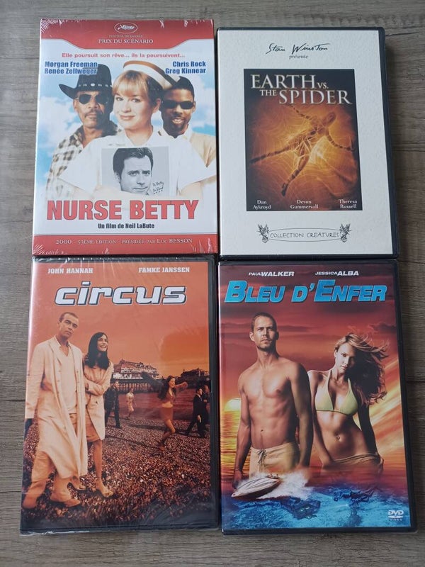 lot de 4 dvd , nurse betty.. , neuf
