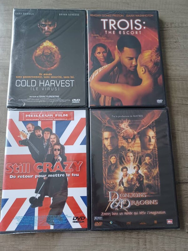 lot de 4 dvd , donjons et dragons.. , neuf