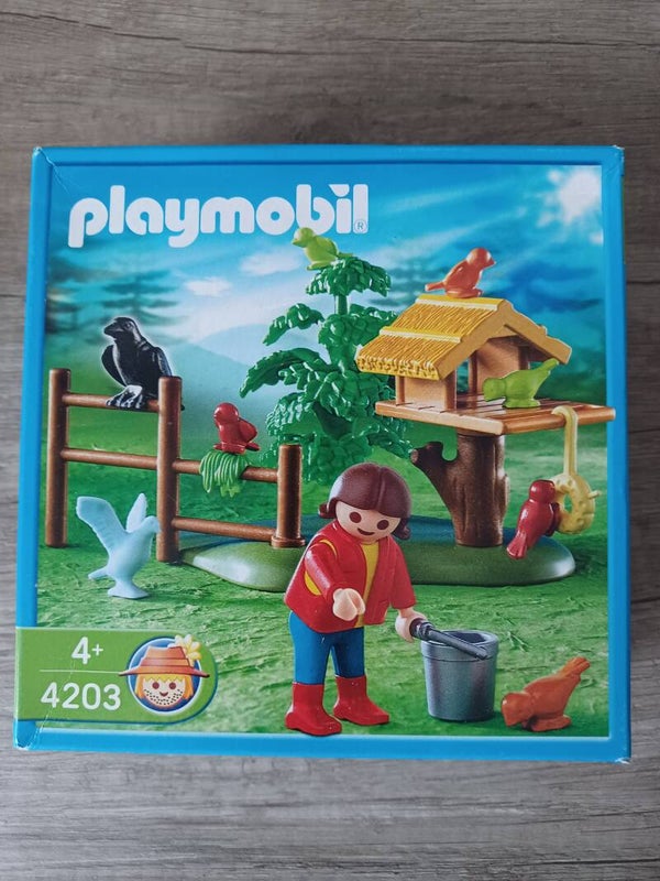 playmobil 4203 petite fille et oiseaux , neuf