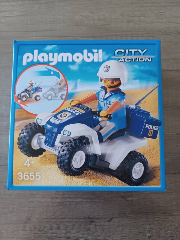 playmobil 3655 , quad police , neuf