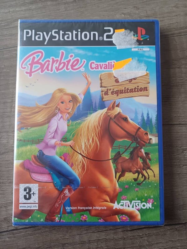 jeu ps2 barbie cavaliere stage d'equitation , neuf