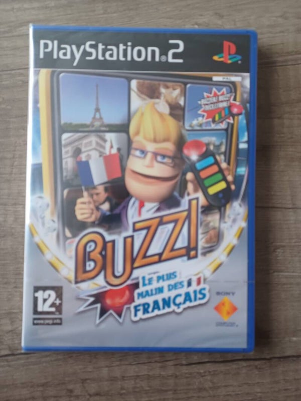 jeu ps2 , buzz le plus malin des francais , neuf