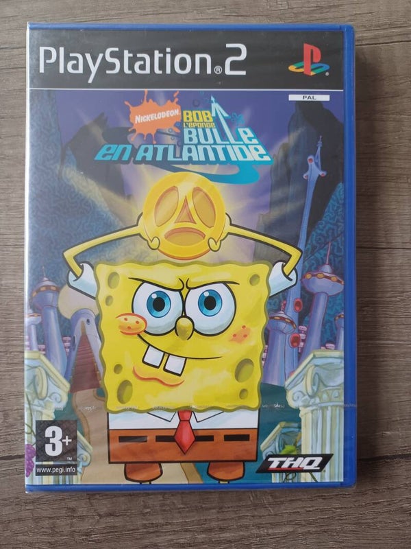 jeu ps2 , bob l'eponge bulle en atlantide , neuf
