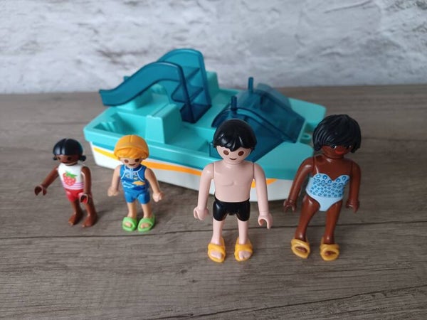 playmobil , pedalo en famille , occasion