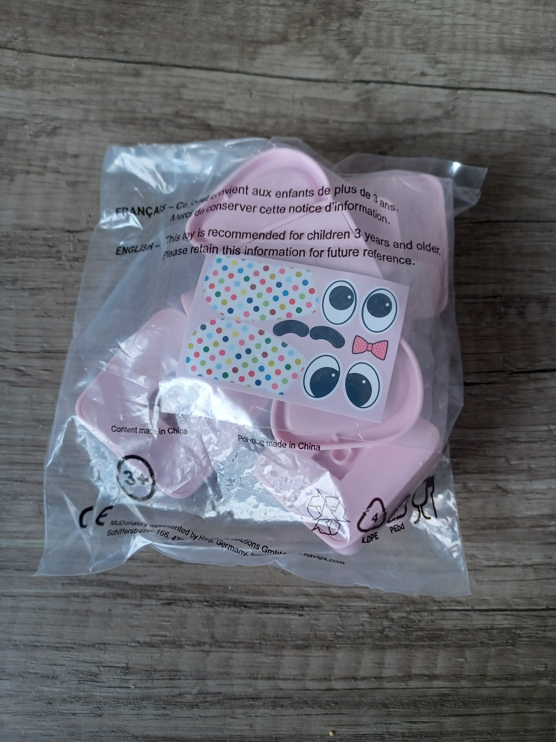 jouet mc do , elephant rose a monter , occasion