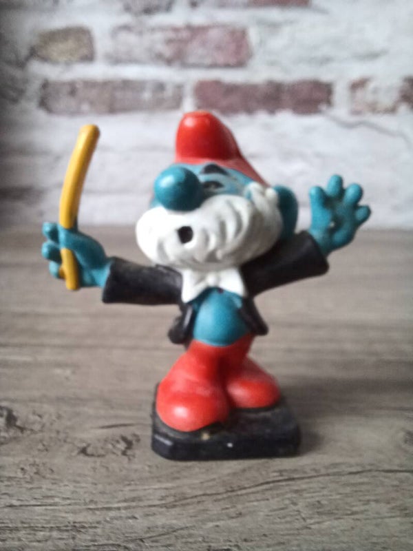figurine  grand schtroumpf , chef d'orchestre , bully , occasion