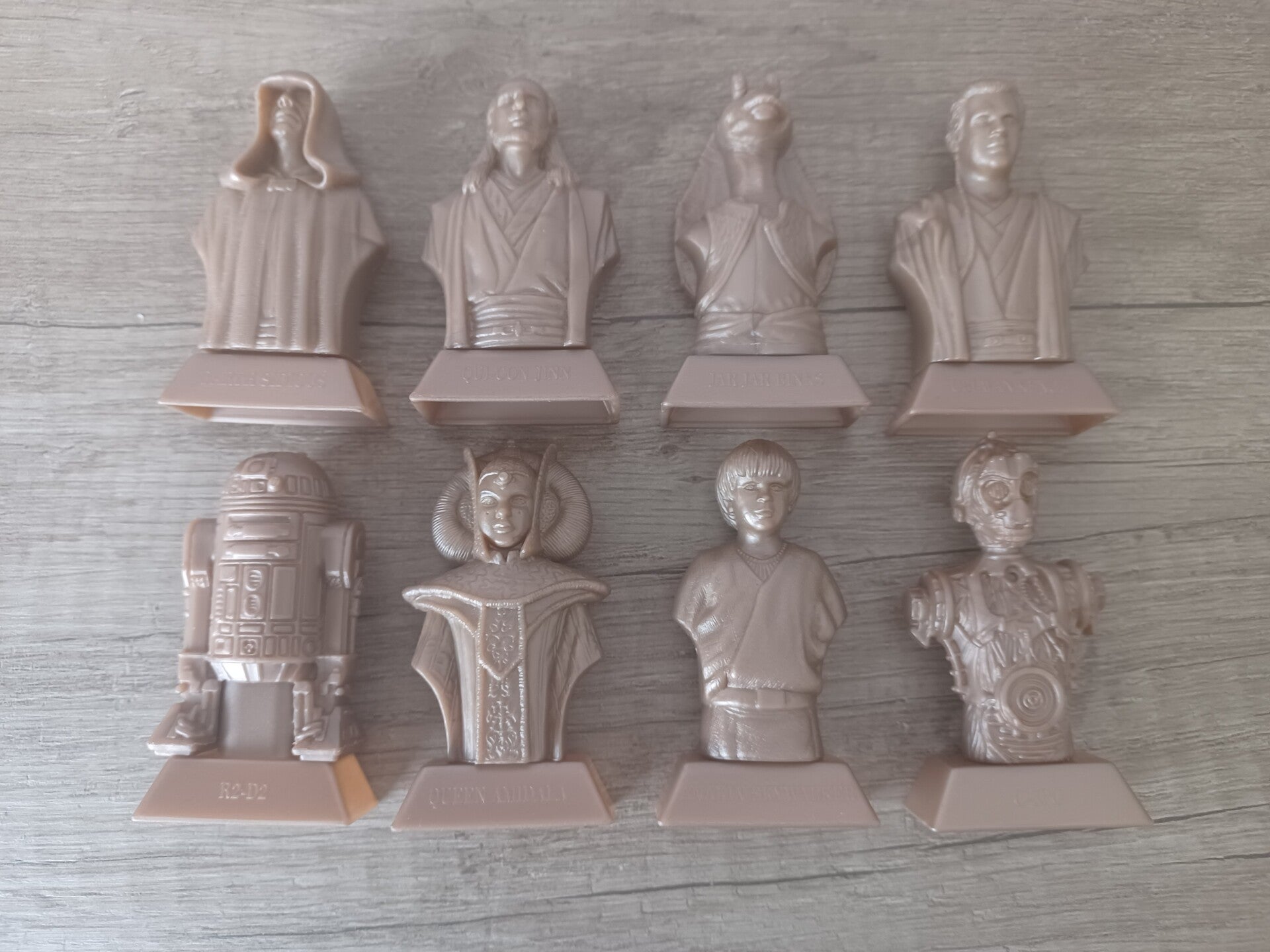 8 figurines bustes star wars kellog's , occasion