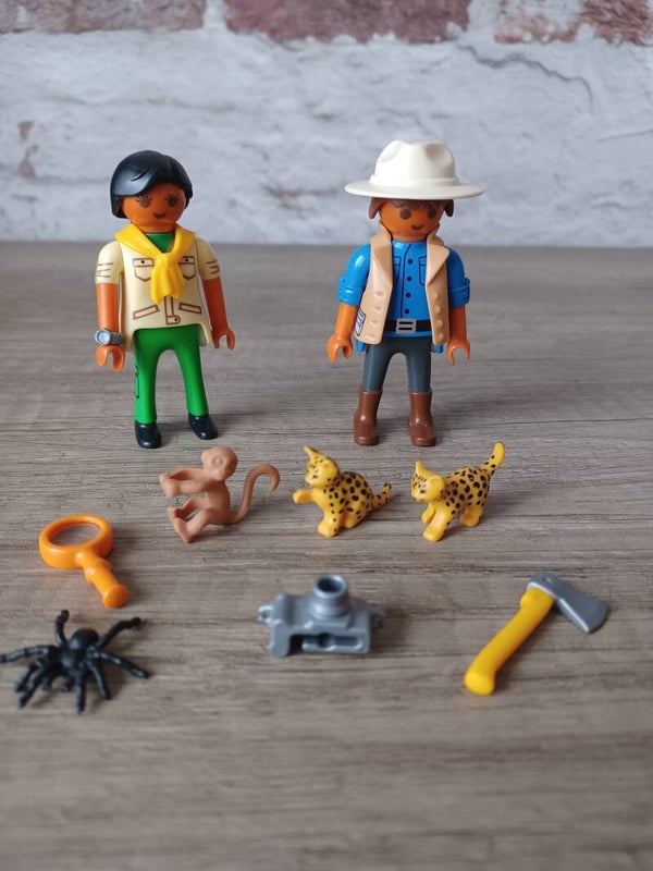playmobil zoo , soignants et bebes animaux , occasion