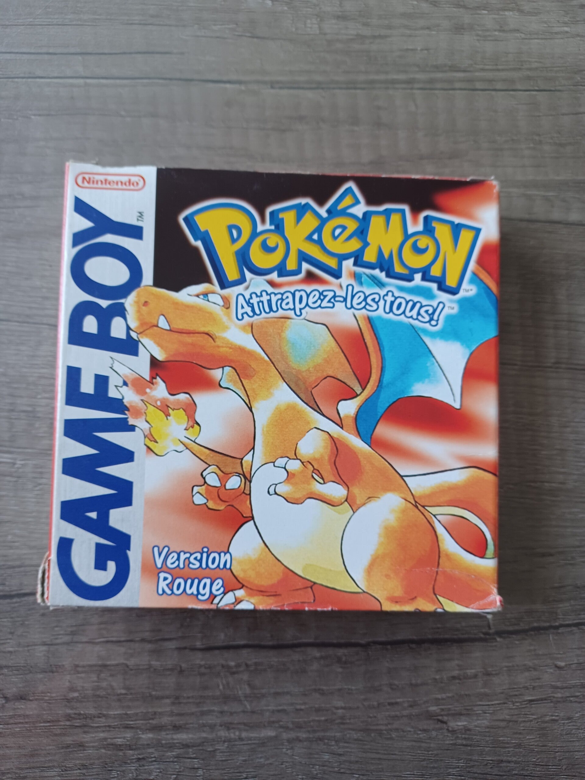 jeu nintendo gameboy color , pokemon rouge , en boite , occasion