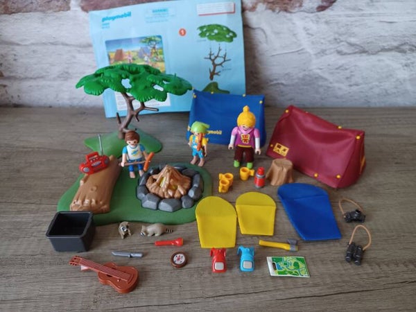 playmobil 9153 , tentes et feu de camp , occasion