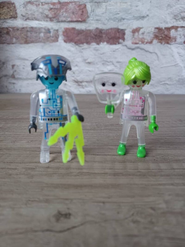 playmobil , robots transparents , occasion