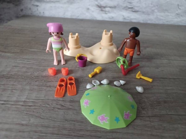 playmobil , enfants a la plage, occasion