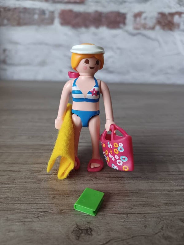 playmobil , femme a la plage , occasion