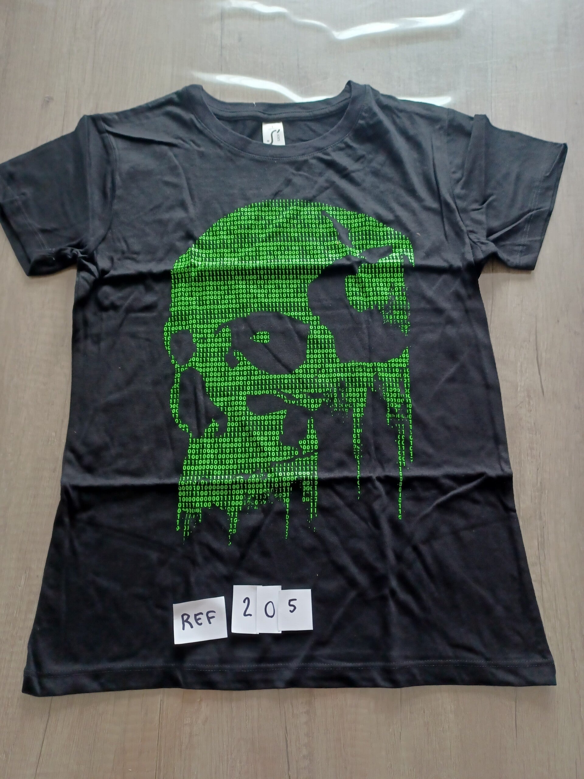 t-shirt tete de mort vert , S, neuf