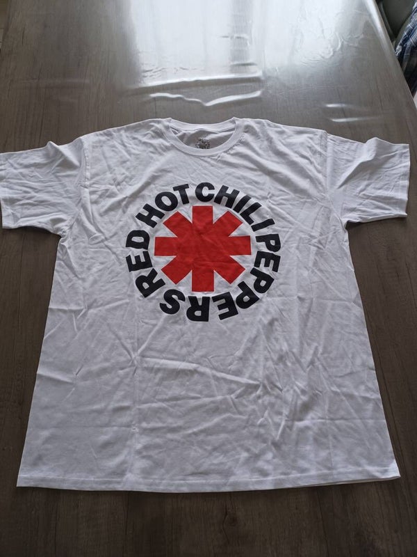 t-shirt red hot chili peppers (blanc) , XL , neuf