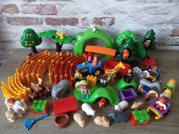 playmobil 123 , gros lot zoo , nature , occasion