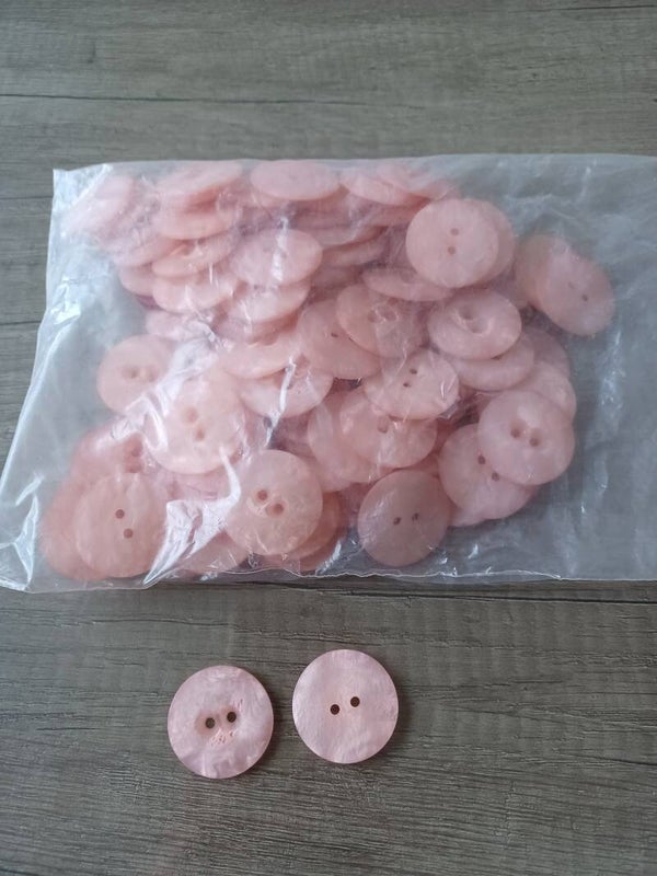 90 boutons roses , 3 cm , neuf