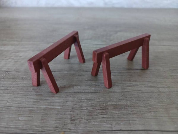 playmobil , lot de 2 treteaux marron occasion