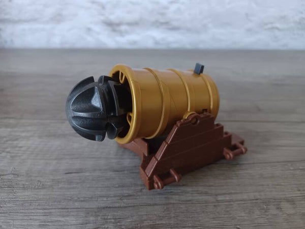 playmobil , gros canon doré + boulet , occasion