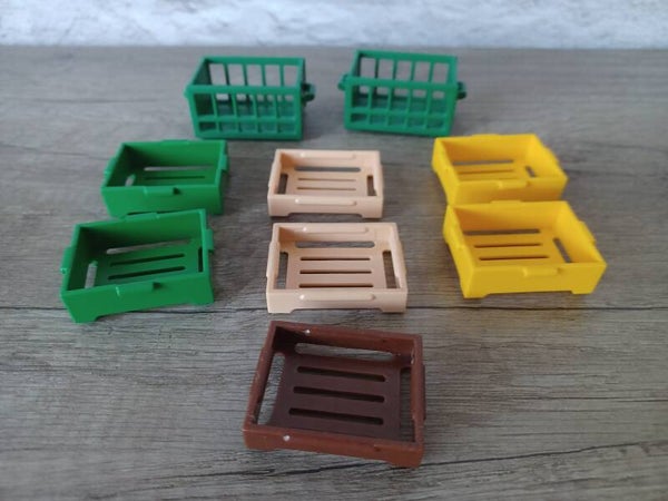 playmobil , lot de 9 cagettes , occasion