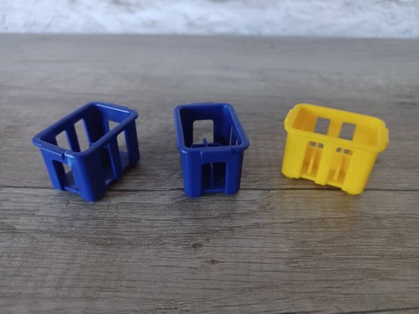 playmobil , lot de 3 casiers a bouteilles , occasion