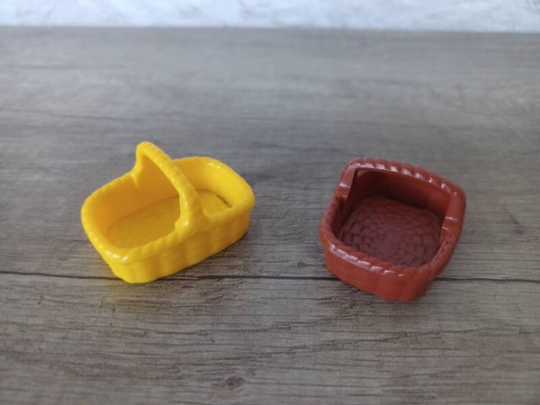 playmobil , lot de 2 paniers plats , occasion