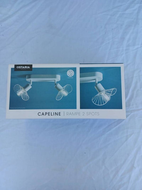 rampe 2 spots ostaria capeline blanc , neuf