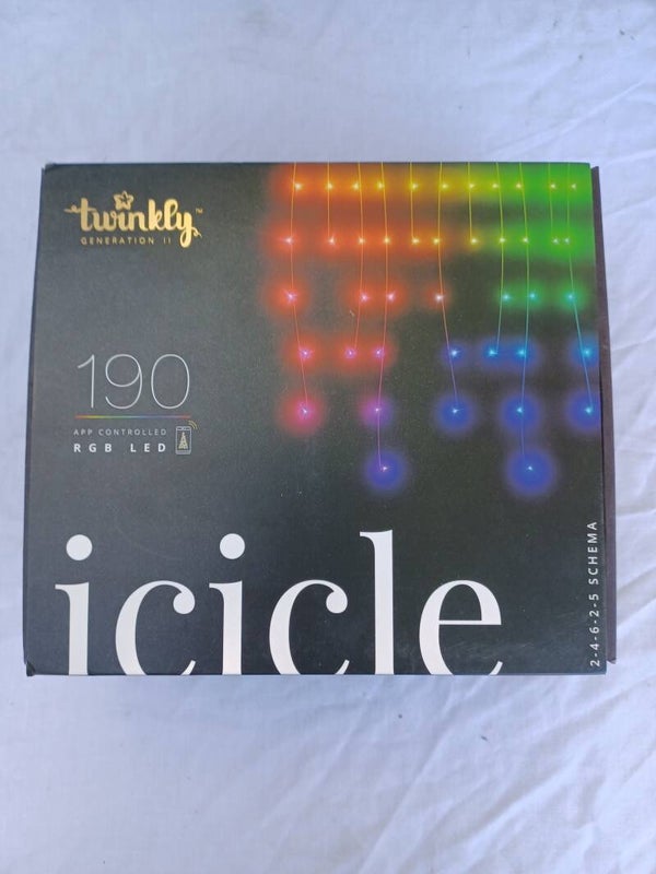 twinkly icicle 190 led , neuf