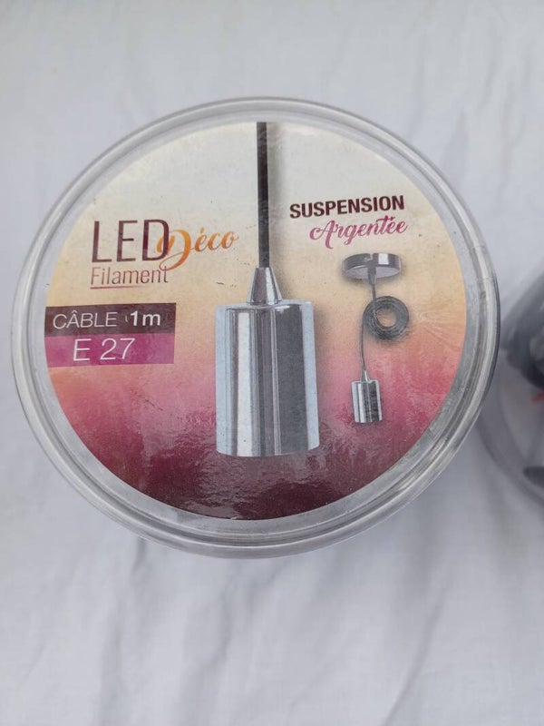 supension led deco argenté , neuf