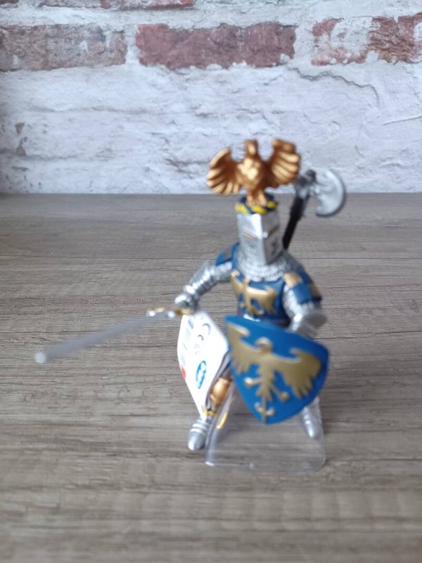 figurine papo , chevalier bleu aigle , neuf