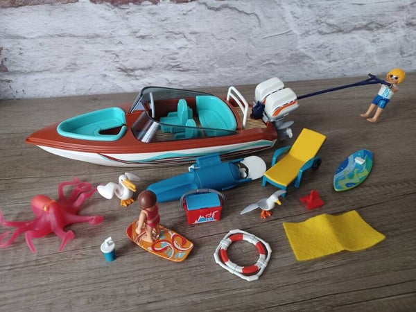 playmobil , bateau et ski nautique , occasion