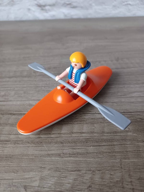 playmobil , enfant en canoé , occasion