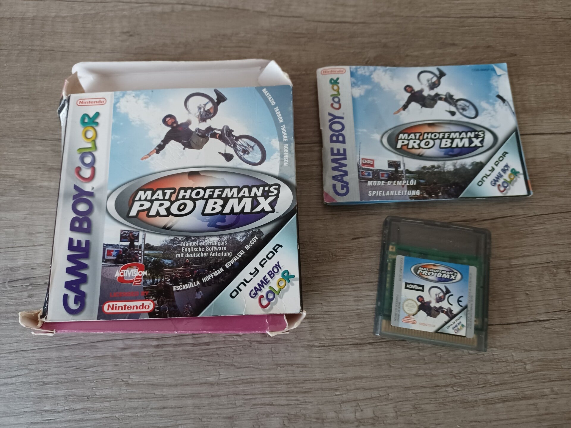 jeu gameboy color  + boite et notice , mat hoffman's pro bmx , occasion