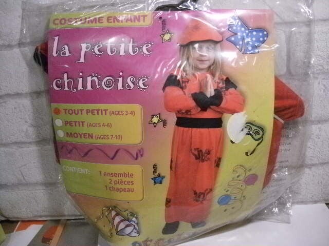 deguisement petite chinoise 3-4 ans , neuf