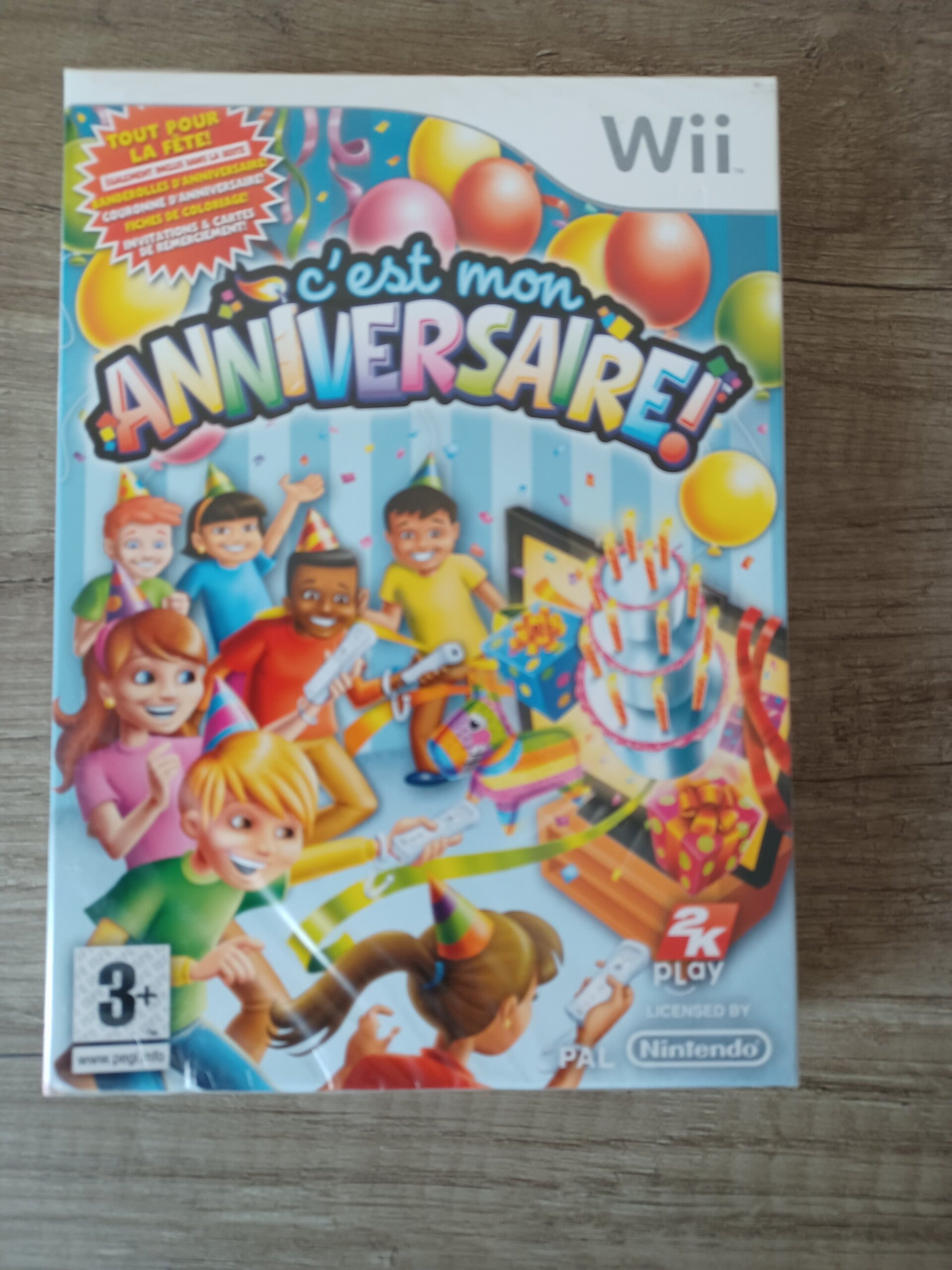 jeu nintendo wii , c'est mon anniversaire  , neuf
