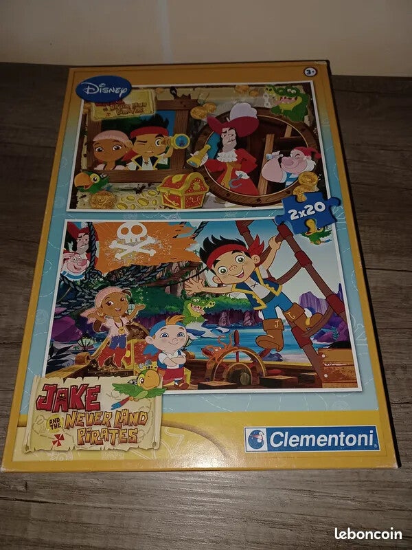 puzzles jake le pirate 2 x 20 pieces , occasion