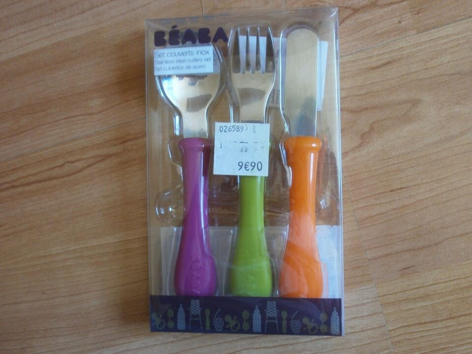 couverts inox pour bebe , beaba , neuf