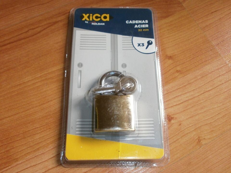 cadenas acier 32 mm xica , neuf