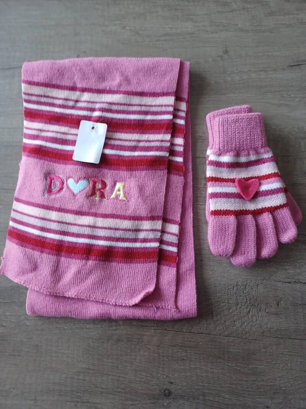 echarpe + gants dora , neuf