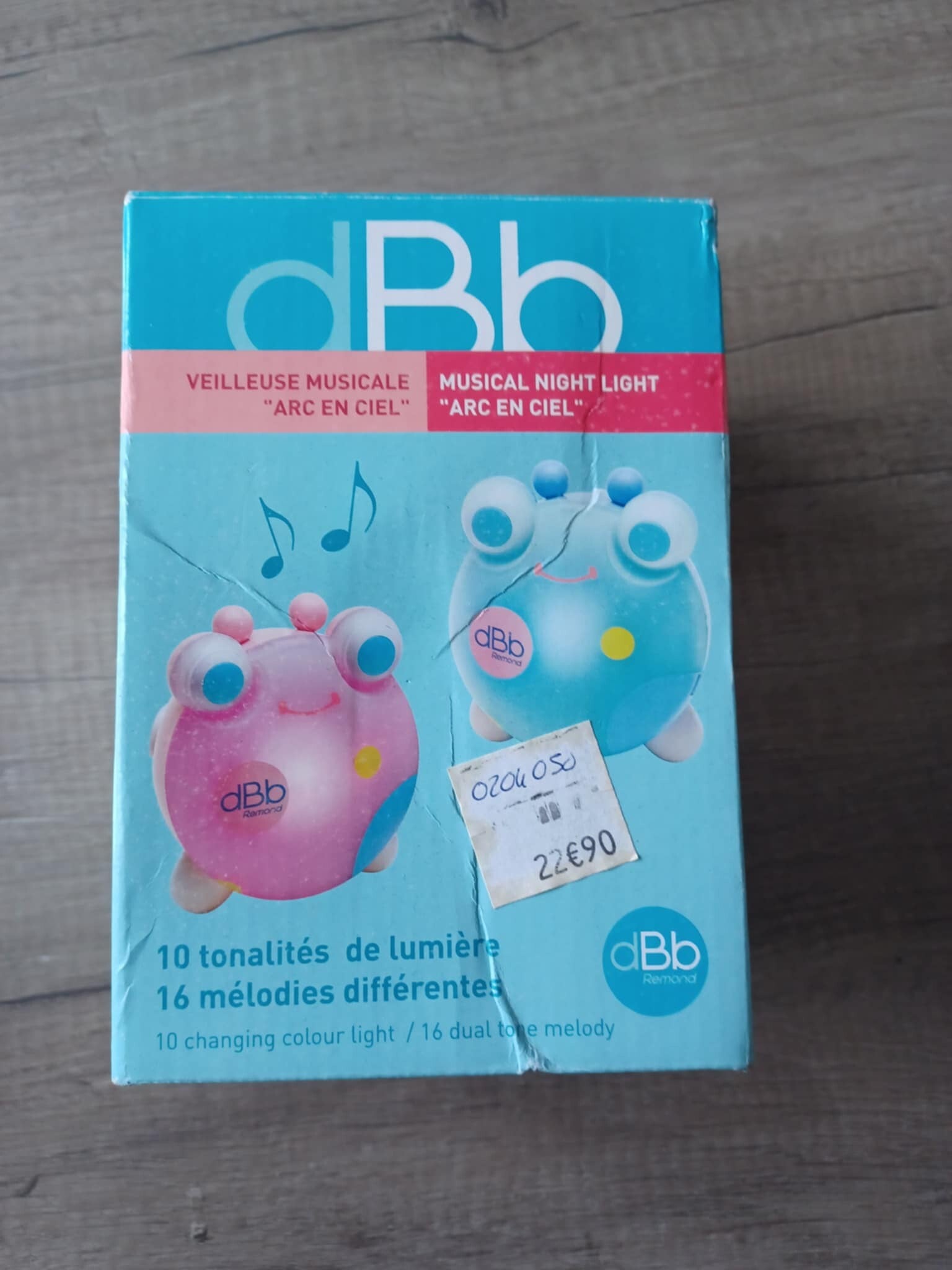 veilleuse musicale arc en ciel , dbb , neuf