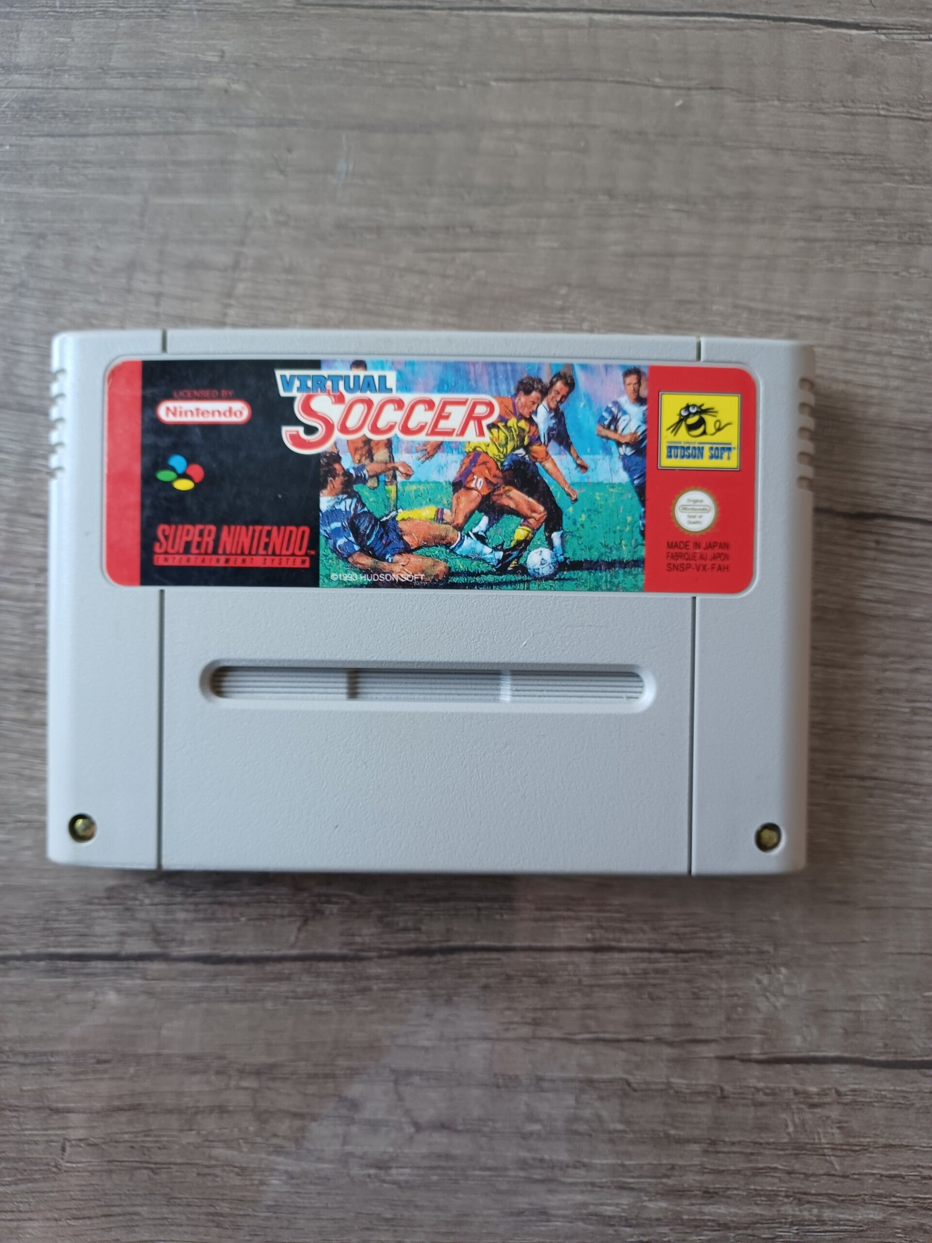 jeu super nintendo virtual soccer , occasion